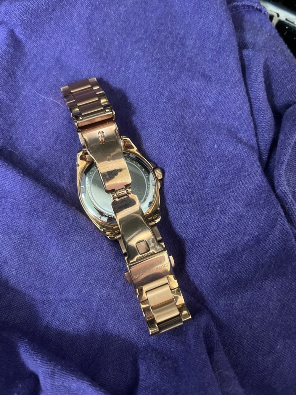 Michael Kors Rose Gold Crystal Bezel Bracelet Watch - Picture 3 of 4